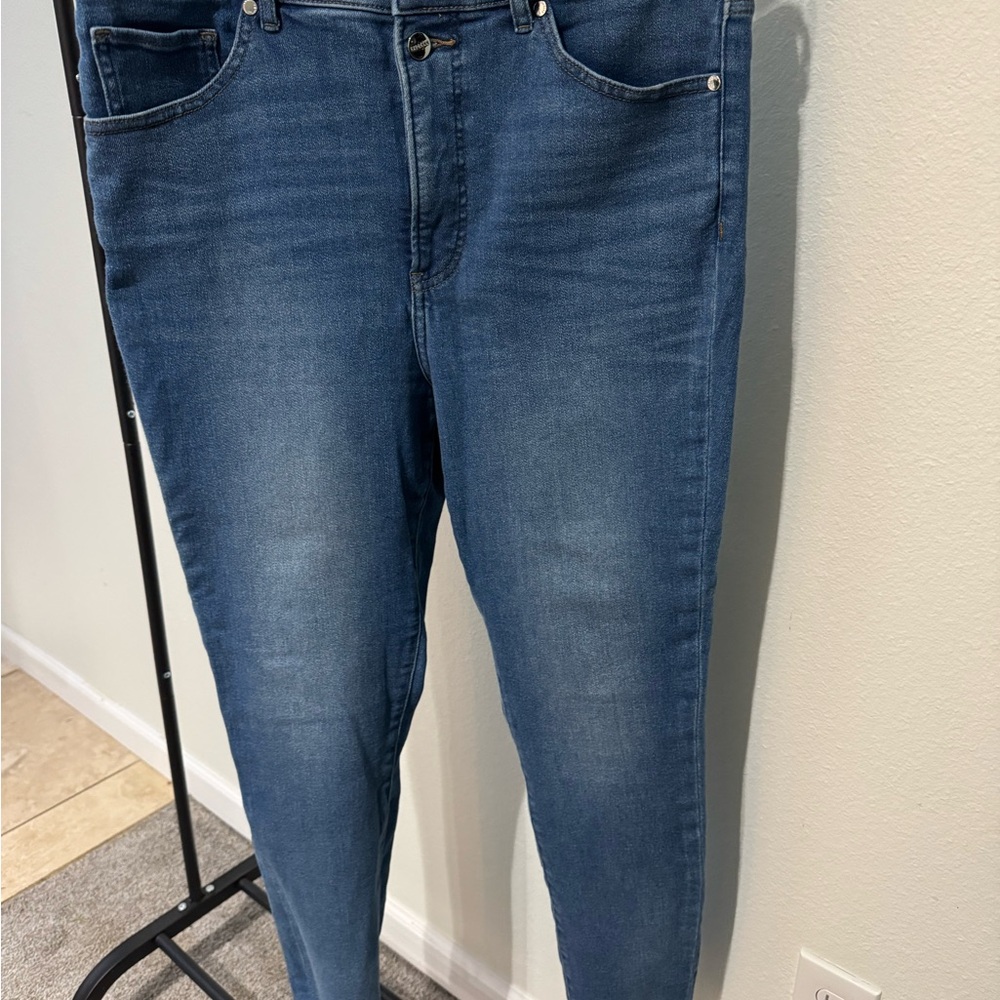 Express Light Blue Denim raw edge Jeans